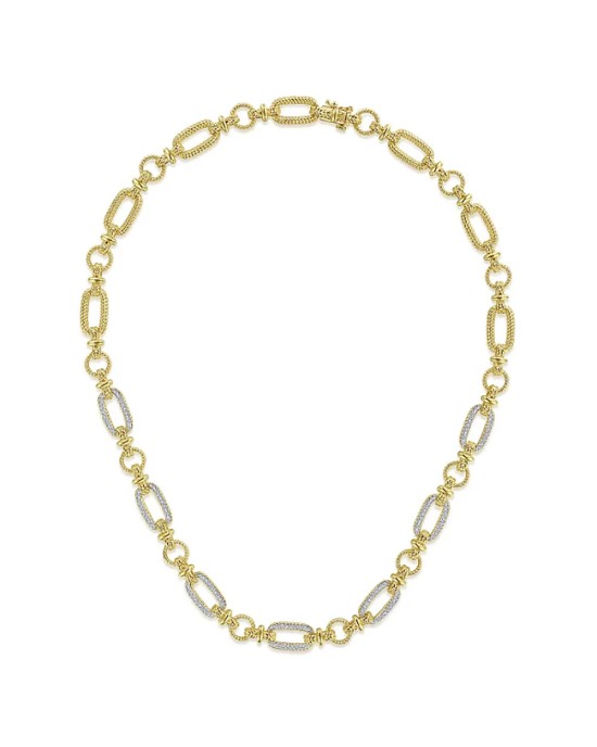 Gabriel & Co. Diamond Rope Link Necklace